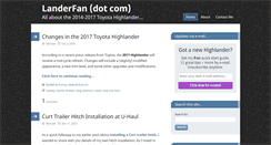 Desktop Screenshot of landerfan.com